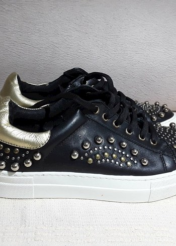 Siyah taşlı kadin Spor Ayakkabı - Görsel 2