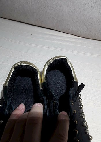 Siyah taşlı kadin Spor Ayakkabı - Görsel 3