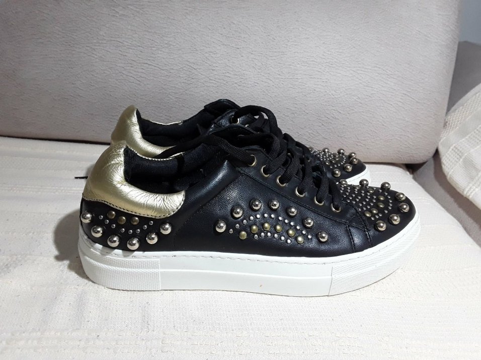 Siyah taşlı kadin Spor Ayakkabı - Görsel 2