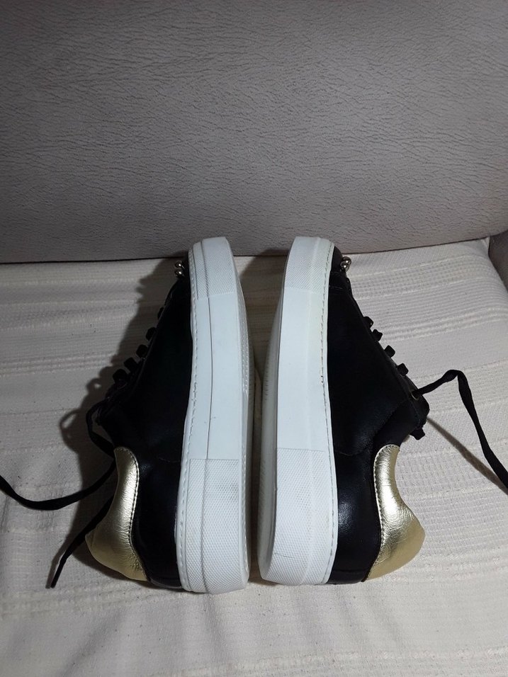 Siyah taşlı kadin Spor Ayakkabı - Görsel 4