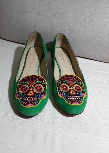 Charlotte Olympia şeker kafatası kadın leofer - Görsel 6