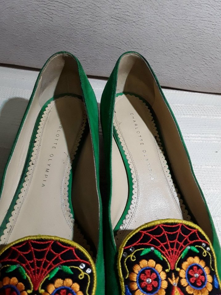 Charlotte Olympia şeker kafatası kadın leofer - Görsel 5