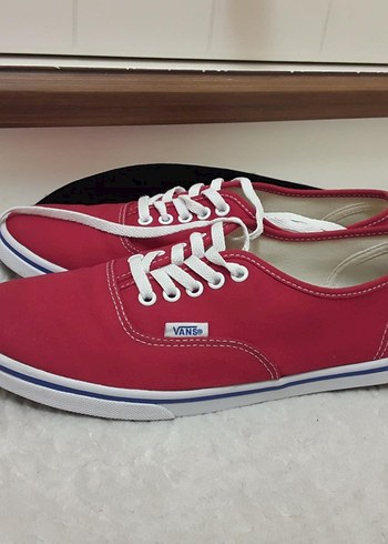 Vans Authentich kırmızı kadın günlük spor ayakkabı