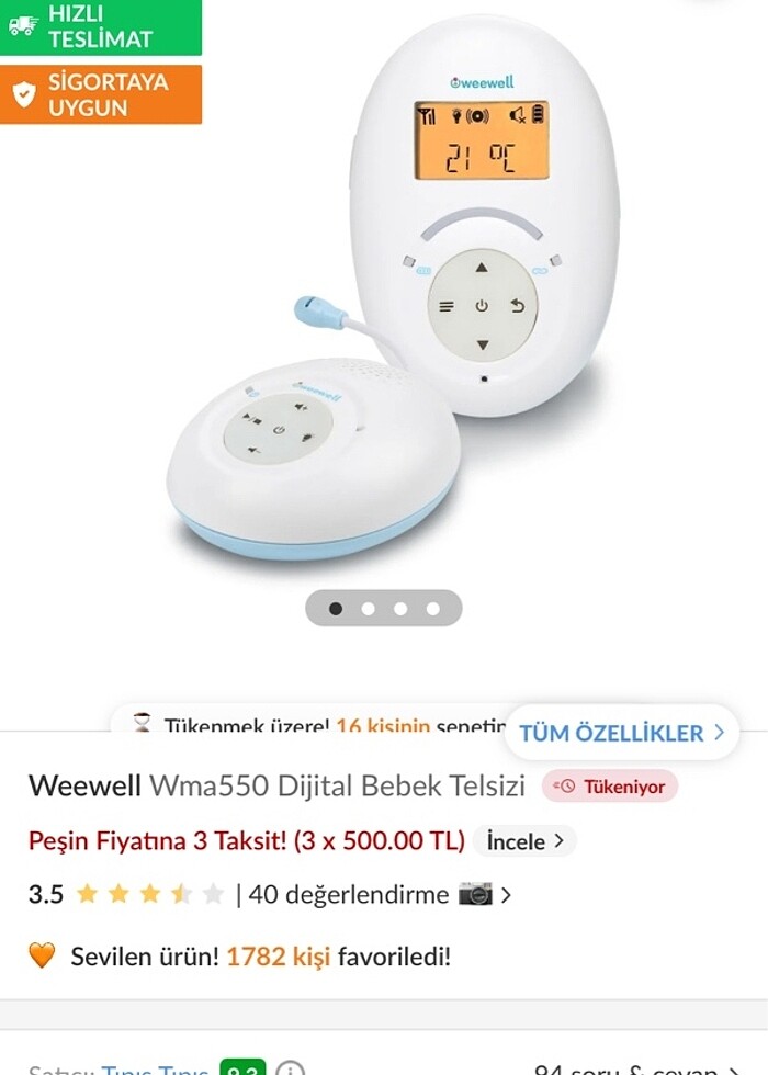 Weewell Dijital Bebek Telsizi - Görsel 5