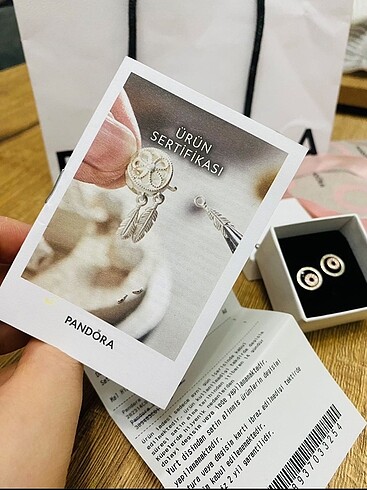 Pandora Signature iki renkli logo halka orijinal faturalı - Görsel 3