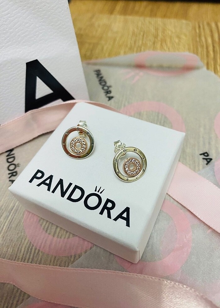 Pandora Signature iki renkli logo halka orijinal faturalı - Görsel 4