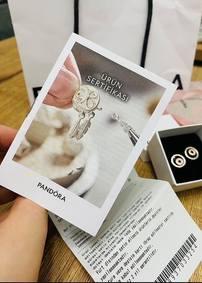 Pandora Signature iki renkli logo halka orijinal faturalı - Görsel 3