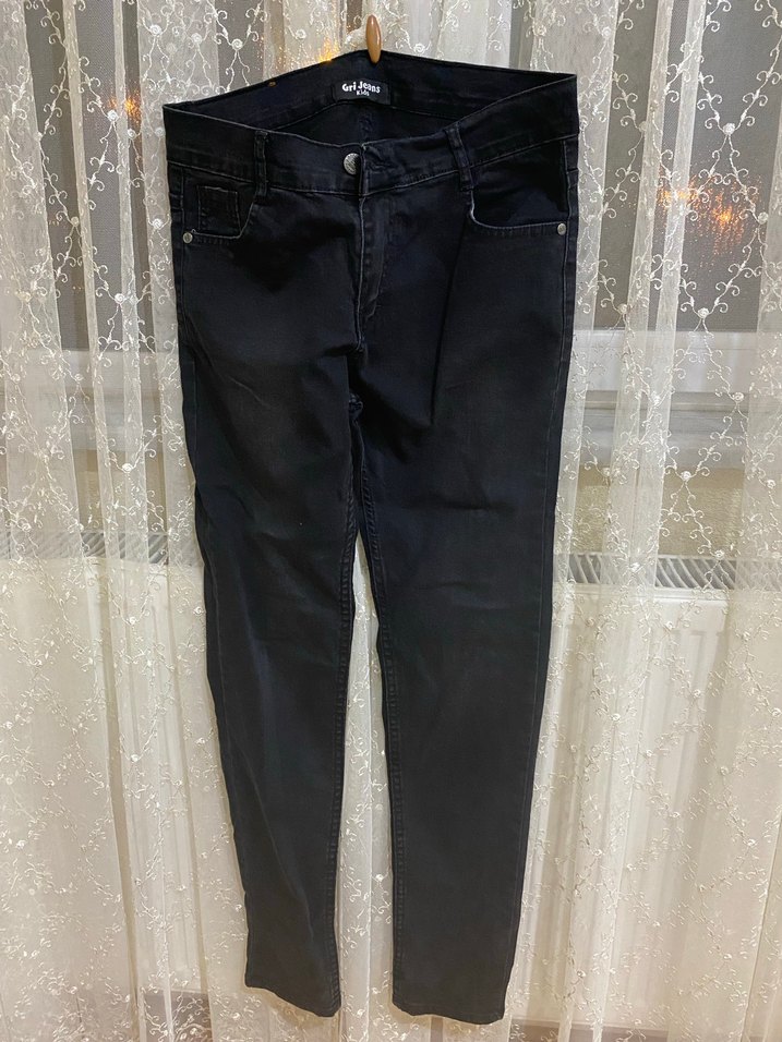 Erkek Siyah Denim Regular Fit Jean - Görsel 4