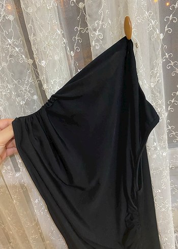 Beyaz Leopar Desenli Uzun İnce Elbise - Görsel 5