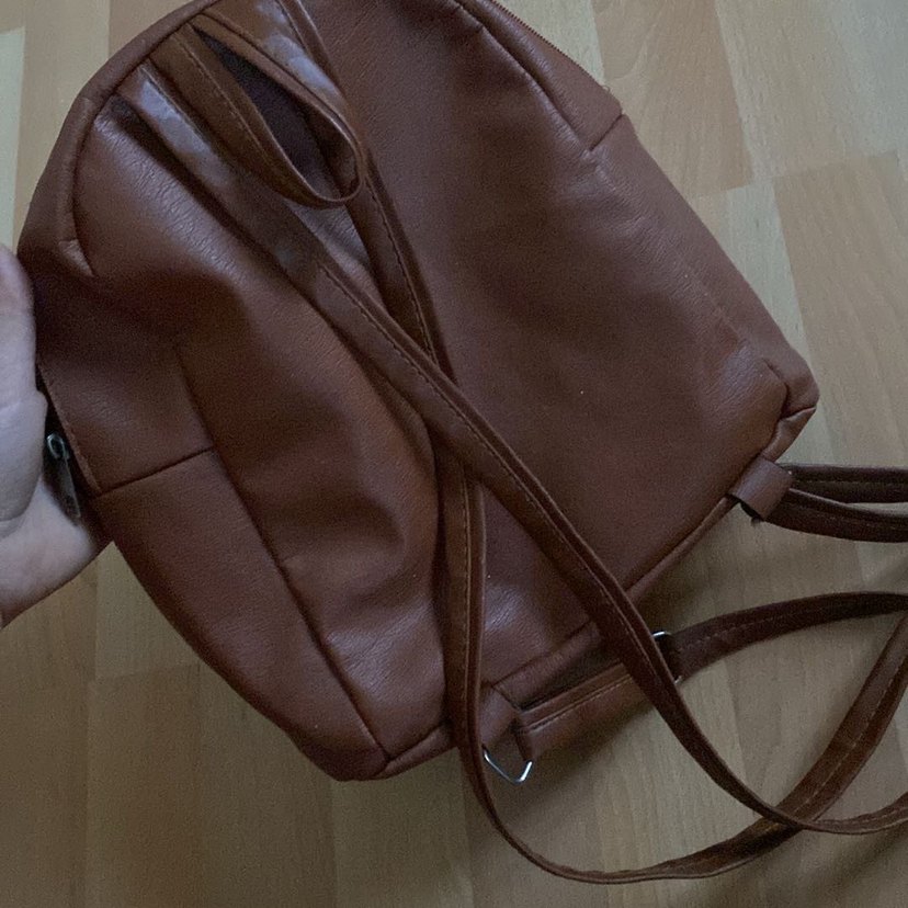 Bej Deri Püsküllü Kadın Çanta - Görsel 4