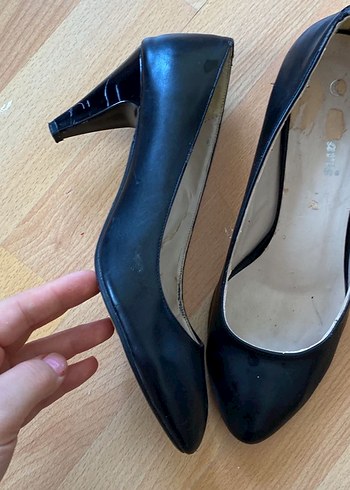 Parlak Siyah Tokalı Stiletto - Görsel 5