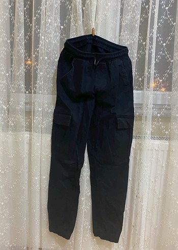 Siyah Kemerli Rahat Kesim Erkek Pantolon - Görsel 4