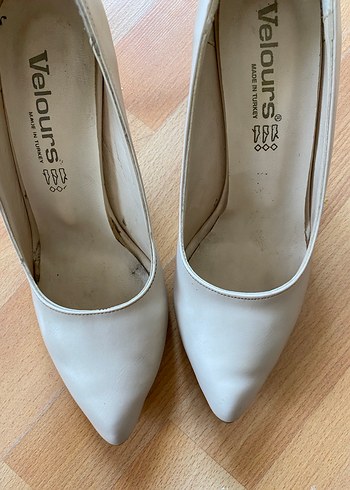 Beyaz Stiletto Topuklu Kadın Ayakkabı - Görsel 3