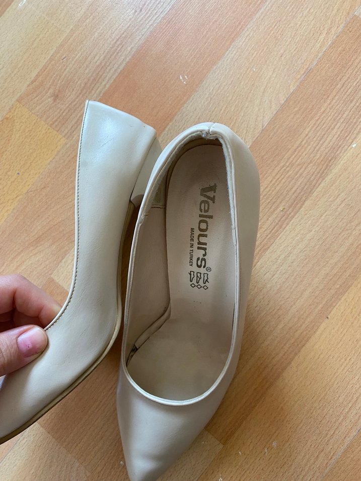 Beyaz Stiletto Topuklu Kadın Ayakkabı - Görsel 5