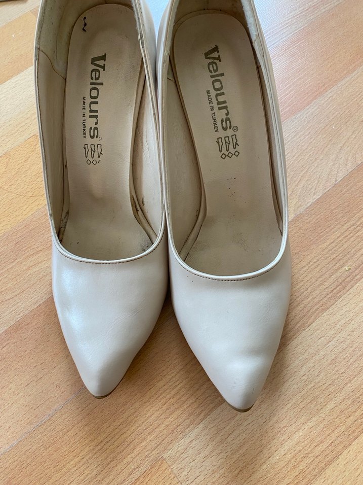 Beyaz Stiletto Topuklu Kadın Ayakkabı - Görsel 2