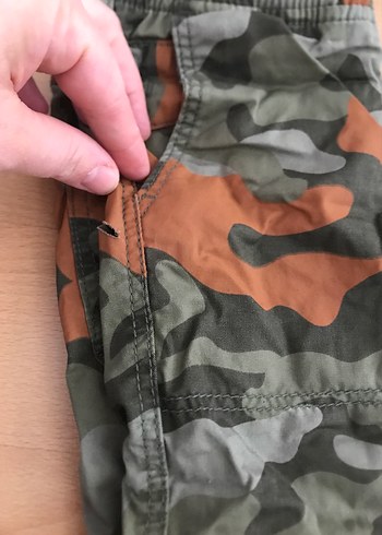 4 Yaş Beden Erkek Çocuk Elastik Bel Kamuflaj Kot Pantolon