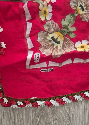 Dantel Detaylı Renkli Bohem Kadın Fular - Görsel 3