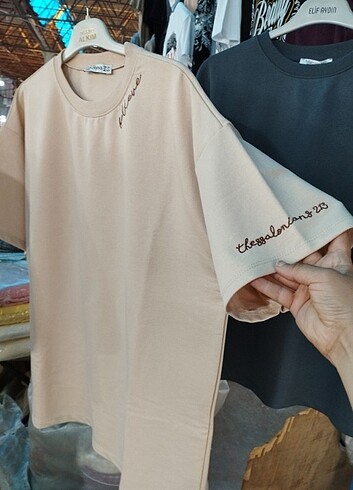 Bej t-shirt baskılı 