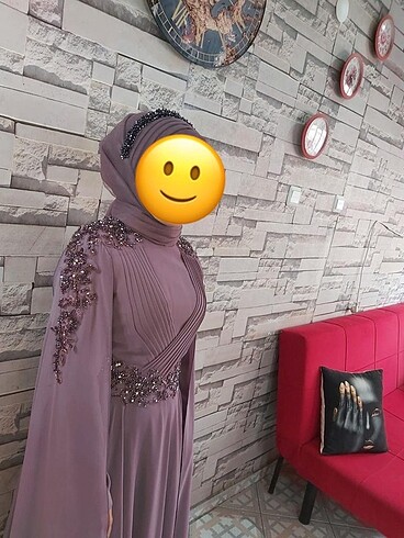38 Beden mor Renk Abiye elbise pazarlık vardır