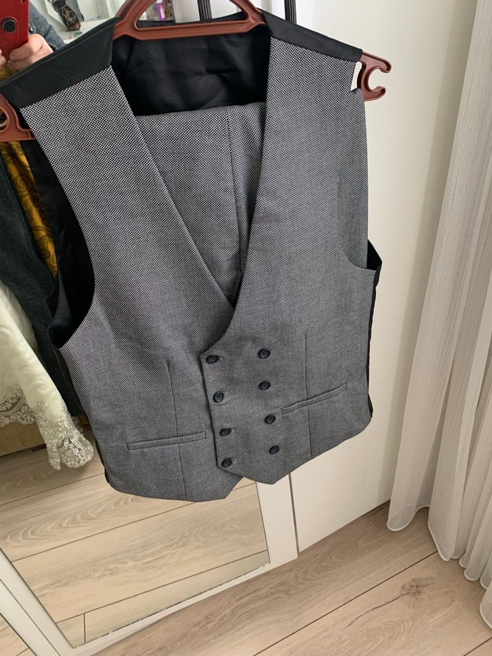 Gri Erkek Düğmeli Ceket - Görsel 2