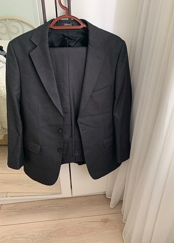 Düğmeli Gri Hamile Keten Ceket - Görsel 2