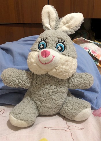 Gri Peluş Tavşan Oyuncak