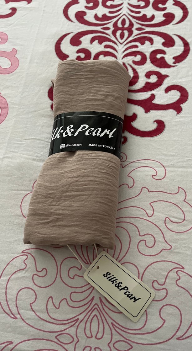 Bej Keten Kadın Şal - Bohem Tarz - Görsel 2