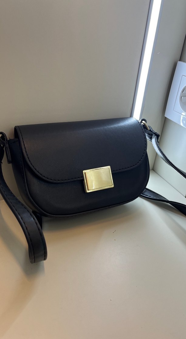 Klasik Siyah Deri Kadın Çanta - Görsel 2