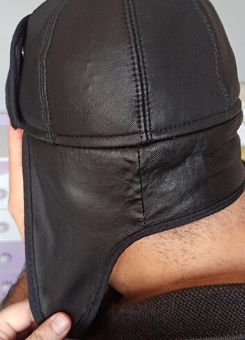 Hakiki deri şapka - Görsel 3