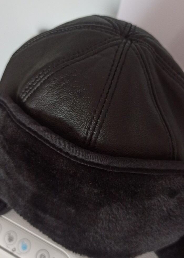 Hakiki deri şapka  - Görsel 2