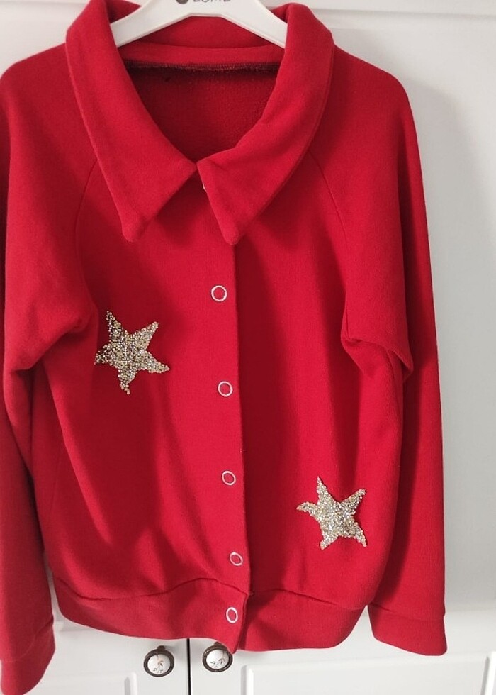 İki iplik pamuklu özel dikim hırka - Görsel 2