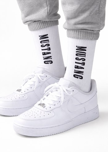 Mustang Beyaz Erkek Çorap 6 çift - Görsel 2