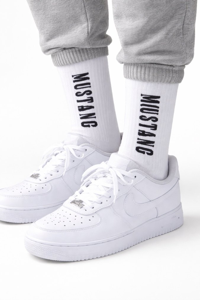 Mustang Beyaz Erkek Çorap 6 çift - Görsel 2