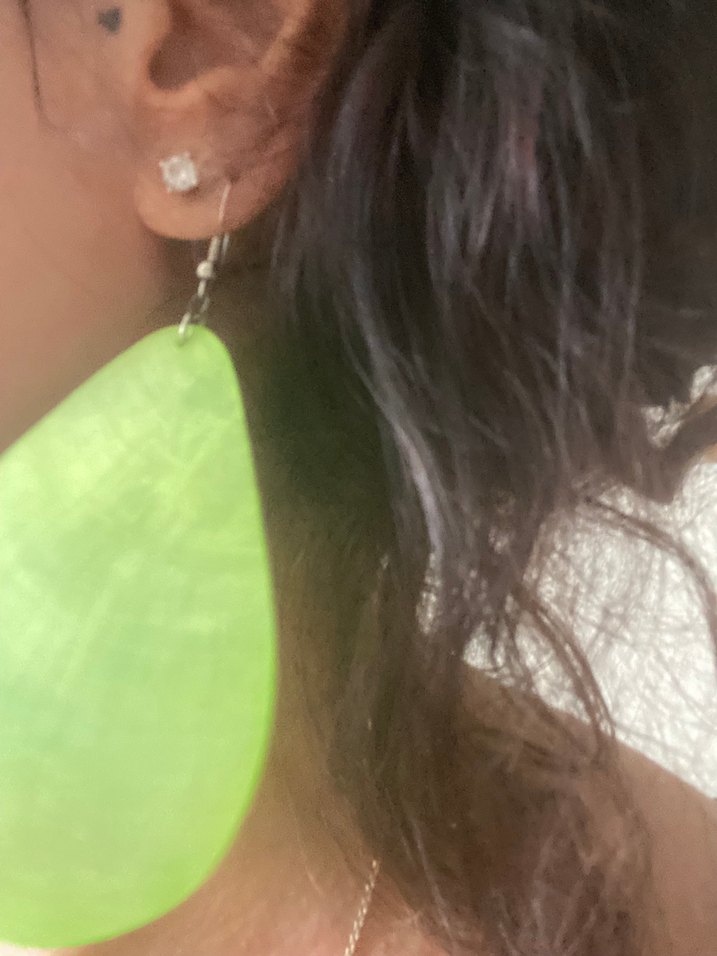 Yeşil Parl Küpe - Görsel 2