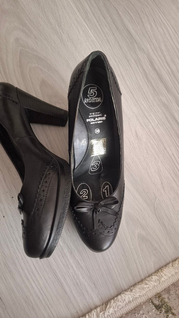 Kadın Siyah Klasik Tokalı Topuklu Ayakkabı - Görsel 2