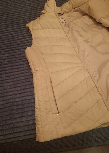 Bej Fermuarlı Kadın Yelek - Görsel 3