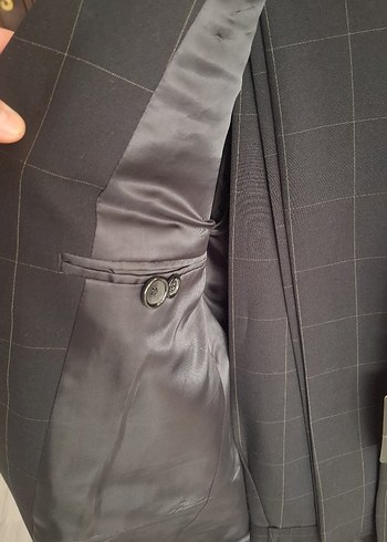 Gri Düz Desenli Erkek Takım Elbise - Görsel 5