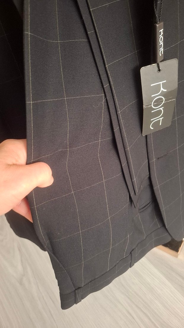 Gri Düz Desenli Erkek Takım Elbise - Görsel 3