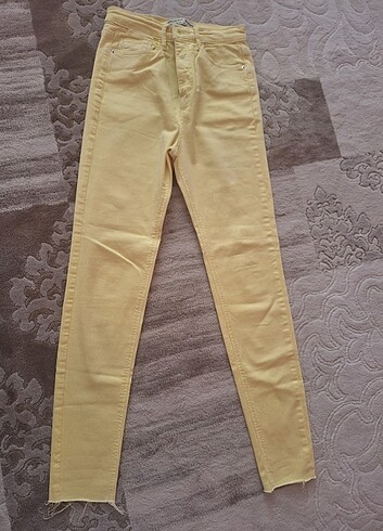 36 Beden sarı Renk Kadın pantolon 