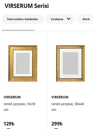 Ikea Ikea virserum küçük cerceve 1 adet 