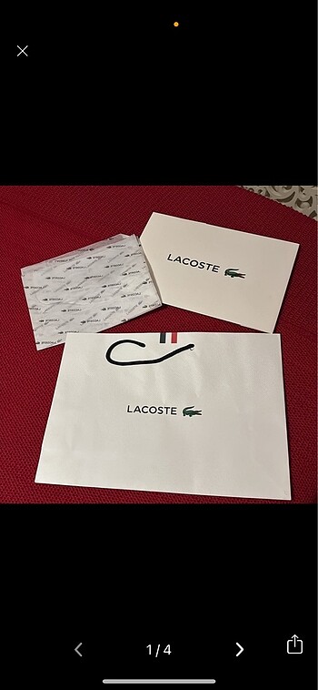 Lacoste hediye paketi kutu poşet pelur