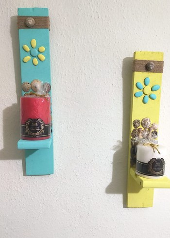 Renkli Çocuk Rafı Turkuaz ve Sarı - Görsel 4