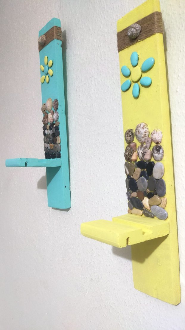 Renkli Çocuk Rafı Turkuaz ve Sarı - Görsel 2