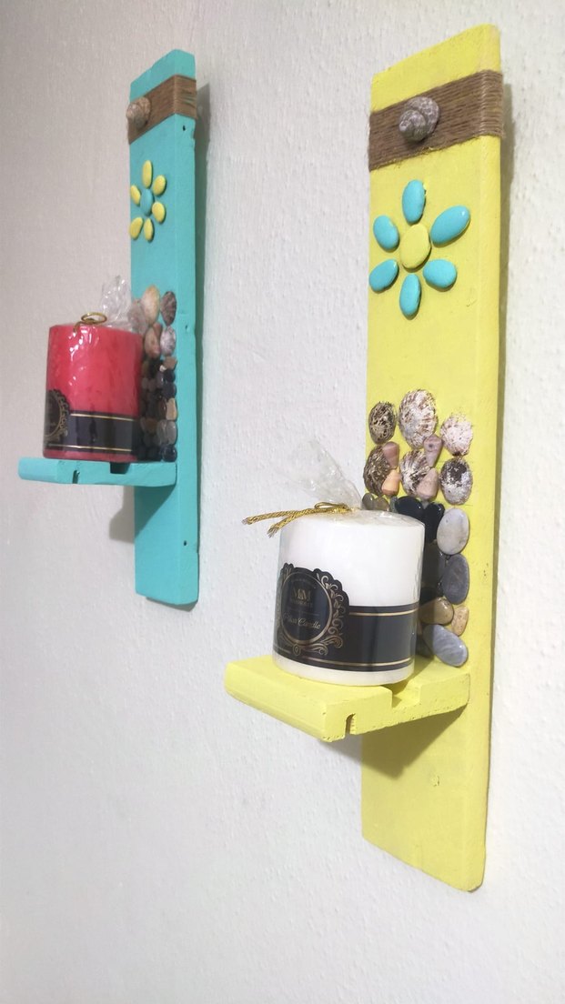 Renkli Çocuk Rafı Turkuaz ve Sarı - Görsel 3