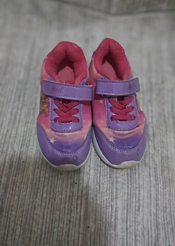 Kız Çocuk Mor Bağcıklı Cırtcırtlı Spor Ayakkabı - Görsel 4