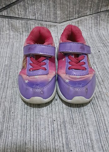 Kız Çocuk Mor Bağcıklı Cırtcırtlı Spor Ayakkabı - Görsel 2