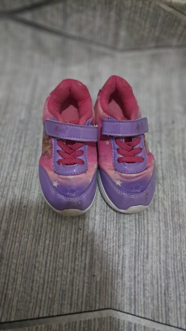 Kız Çocuk Mor Bağcıklı Cırtcırtlı Spor Ayakkabı - Görsel 4