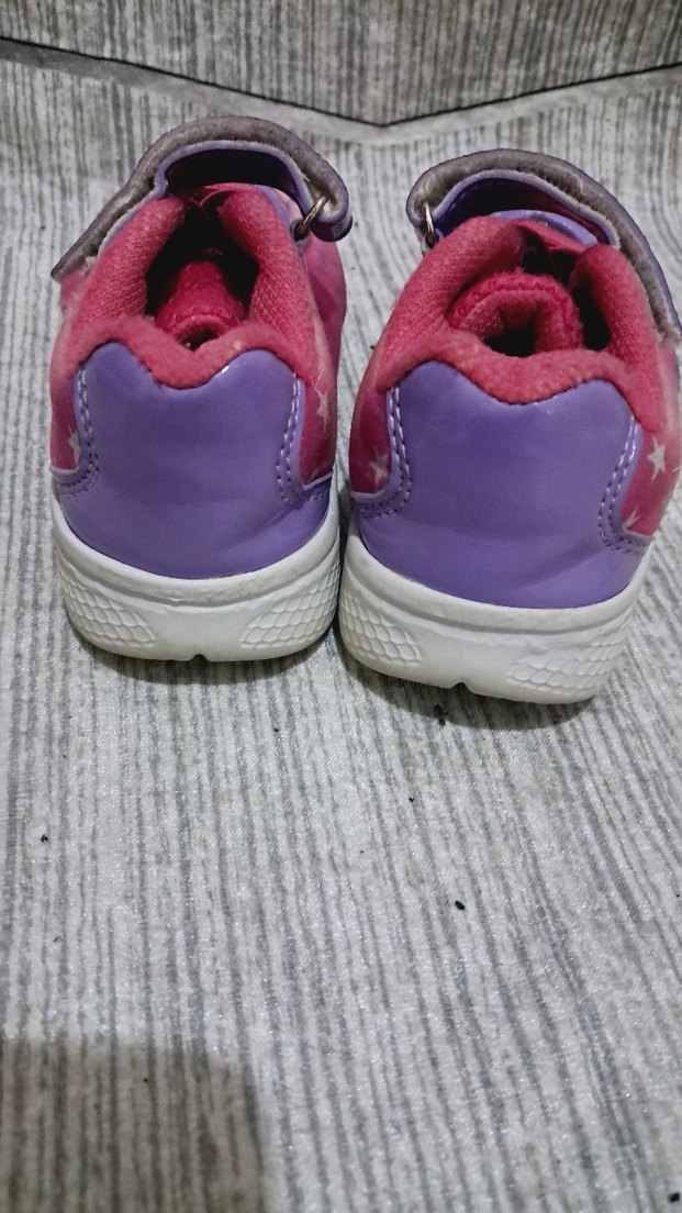 Kız Çocuk Mor Bağcıklı Cırtcırtlı Spor Ayakkabı - Görsel 3