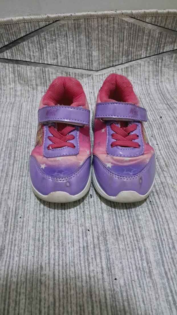 Kız Çocuk Mor Bağcıklı Cırtcırtlı Spor Ayakkabı - Görsel 2