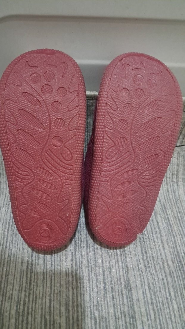 Kızlar için Pembe Nakışlı Sıcak Ev Terliği - Görsel 5